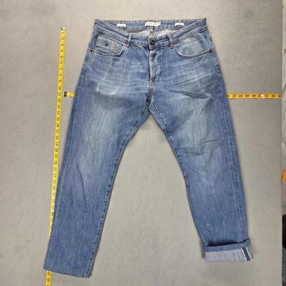 U.S. Polo Assn. Jeans Mens 33x31 Blue Selvedge Slim Whiskers